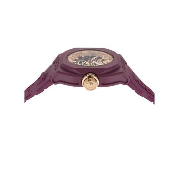 Versace V-Legend Skeleton Automatic Watch Red Mens